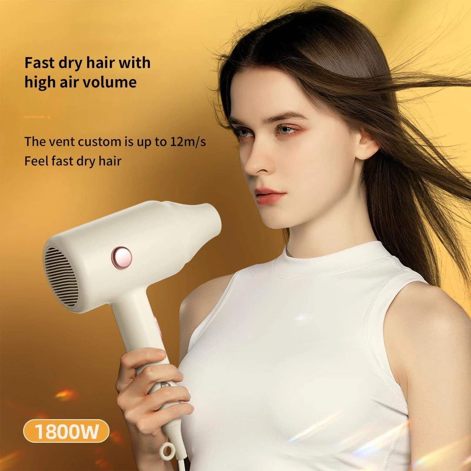 Enchen Air 7 Hair Dryer – 30 Million Negative Ions, Lightweight, Quick Dry, Hot Cold Air Switch