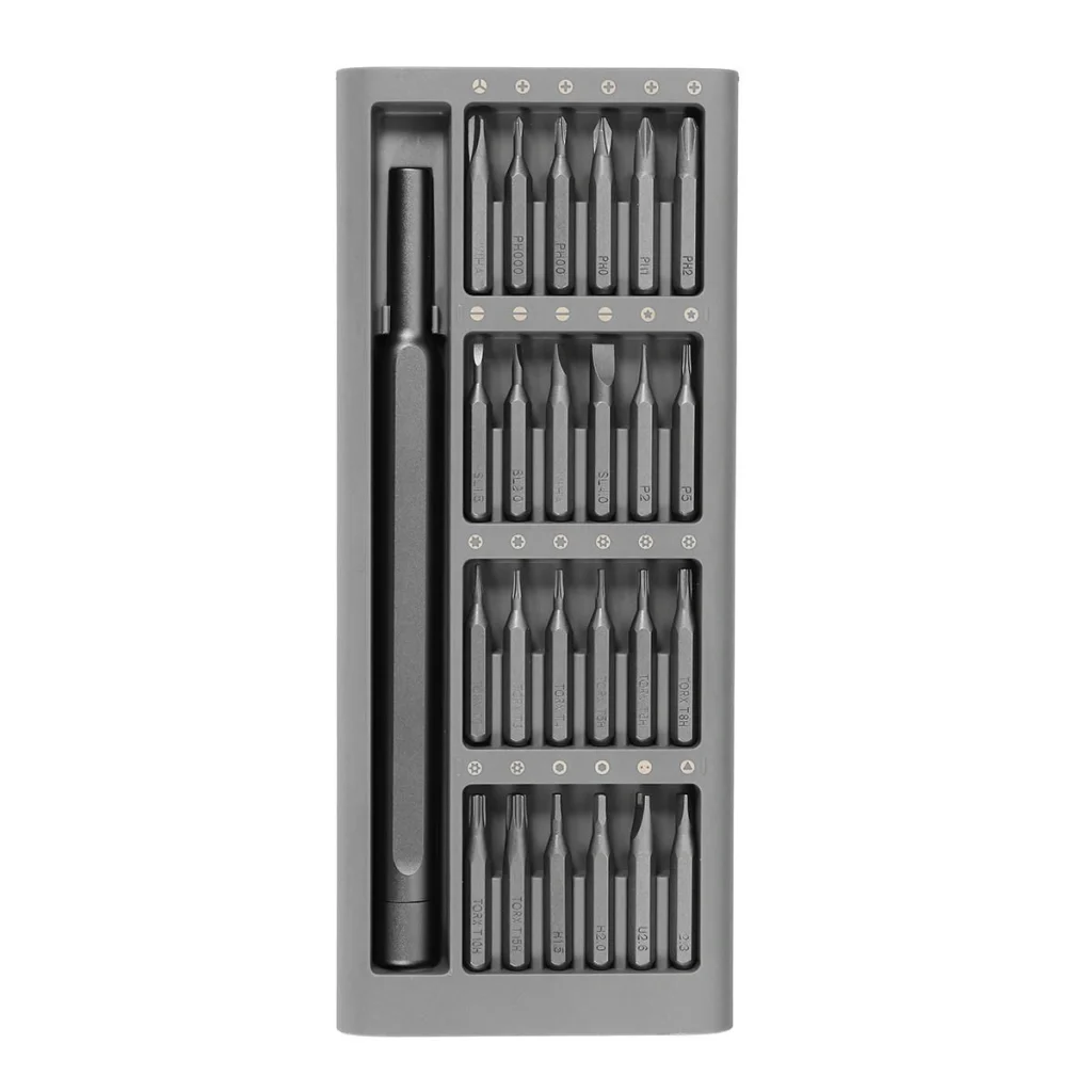 XIAOMI Mijia 24-in-1 Multi-Purpose Precision Screwdriver Kit – Magnetic Aluminum Storage Box, S2 Steel