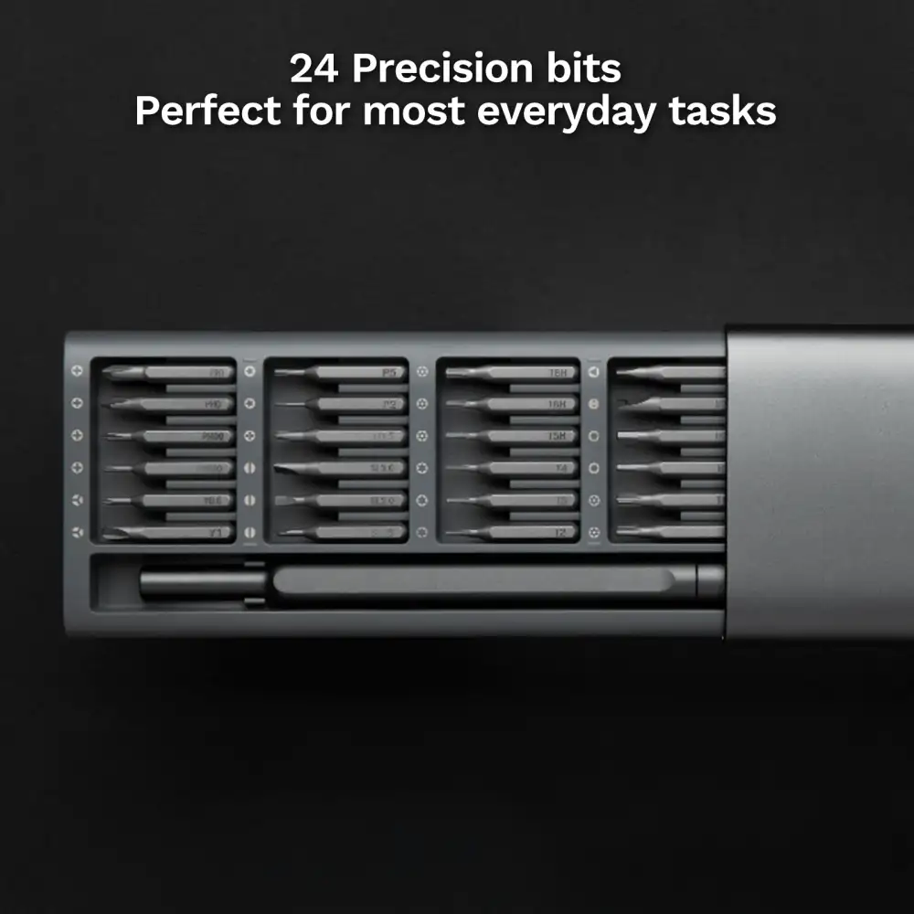 XIAOMI Mijia 24-in-1 Multi-Purpose Precision Screwdriver Kit – Magnetic Aluminum Storage Box, S2 Steel