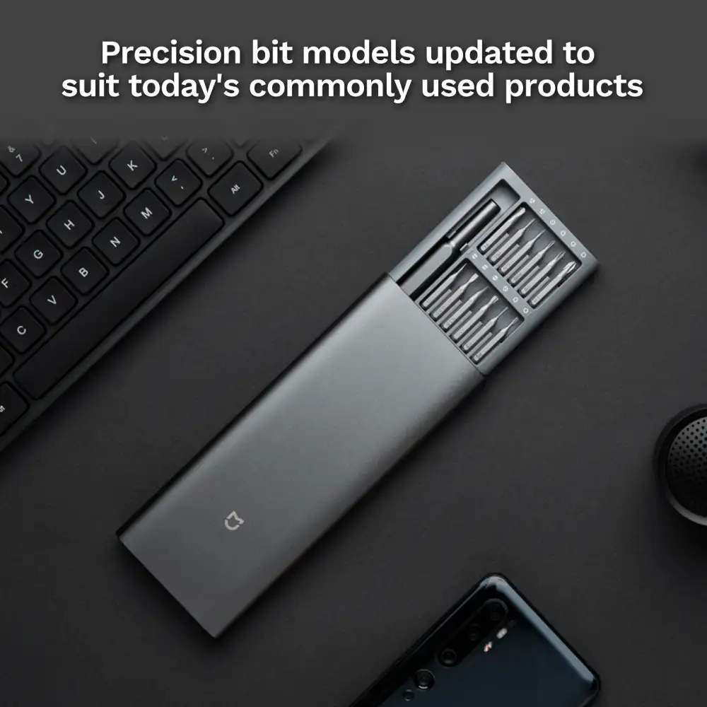 XIAOMI Mijia 24-in-1 Multi-Purpose Precision Screwdriver Kit – Magnetic Aluminum Storage Box, S2 Steel