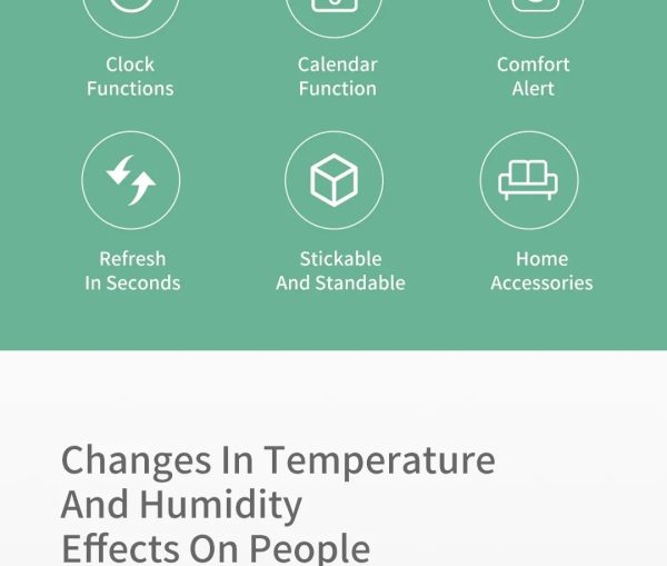Xiaomi Atuman TH1 Clock Thermohygrometer Digital Temperature Humidity Sensor 3.67inch LCD Display Home Thermometer