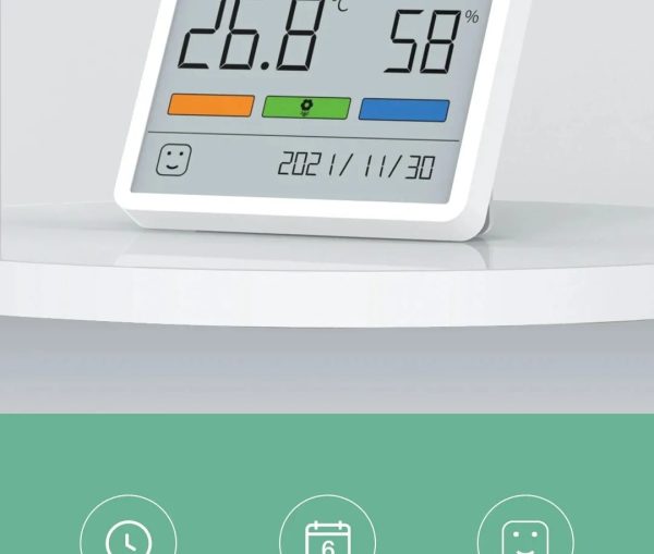 Xiaomi Atuman TH1 Clock Thermohygrometer Digital Temperature Humidity Sensor 3.67inch LCD Display Home Thermometer