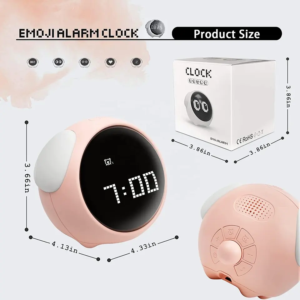 Xiaomi-Cute-Expression-Alarm-Emoji-Clock-Pink-White-Fun-Wake-Up-Light