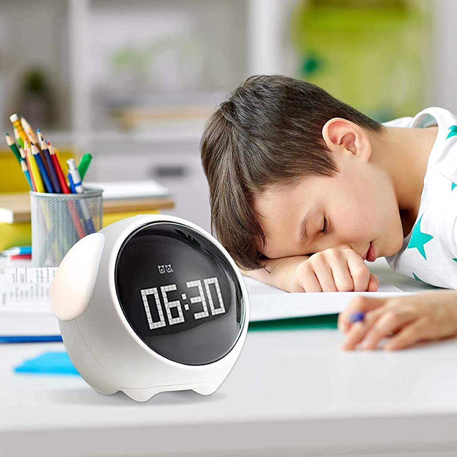 Xiaomi-Cute-Expression-Alarm-Emoji-Clock-Pink-White-Fun-Wake-Up-Light