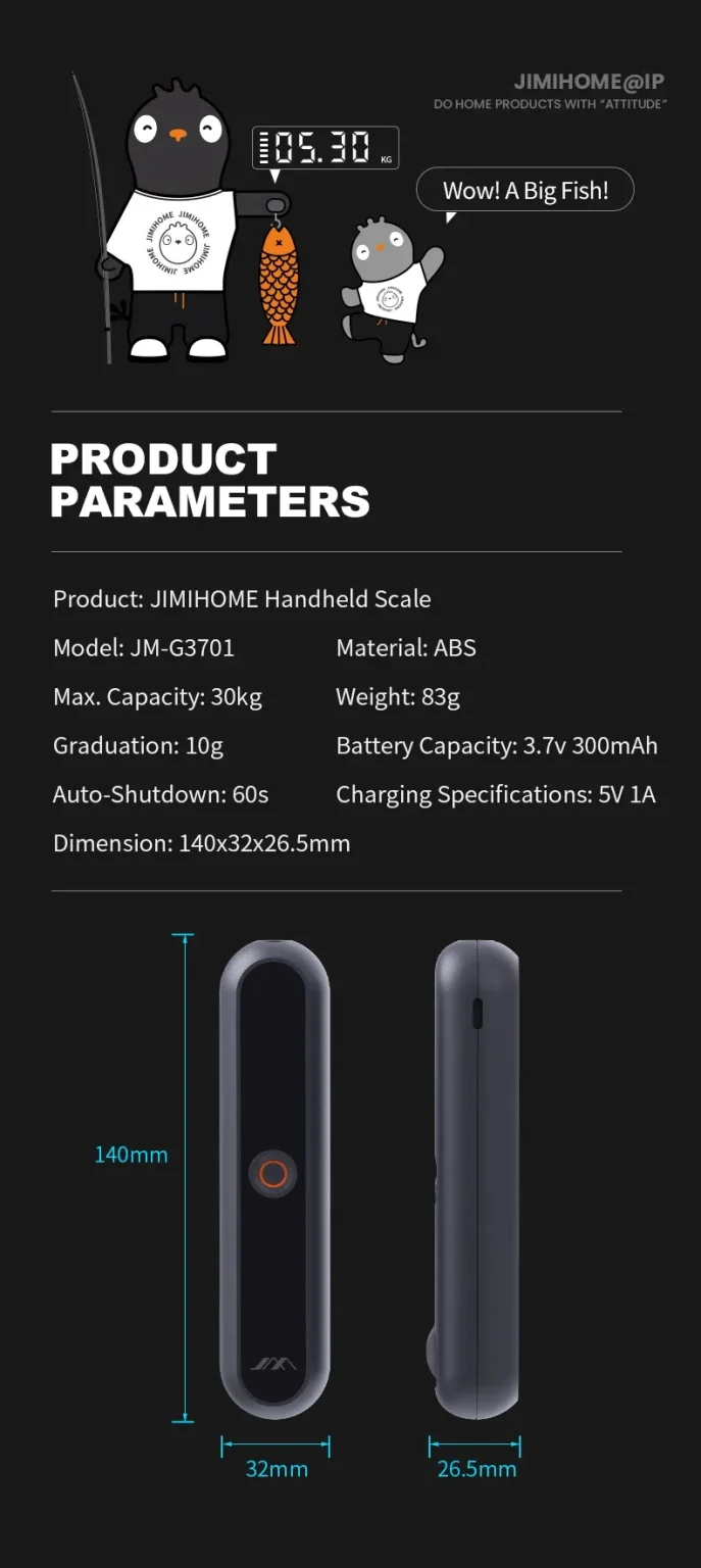 Xiaomi JM-G3701 JIMIHOME Electric Digital Luggage Scale 30KG