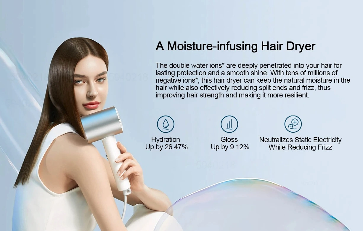 Xiaomi Mijia H500 Water Ion Hair Dryer 1800W – Fast Drying, Ionic Hair Care, Quiet Design