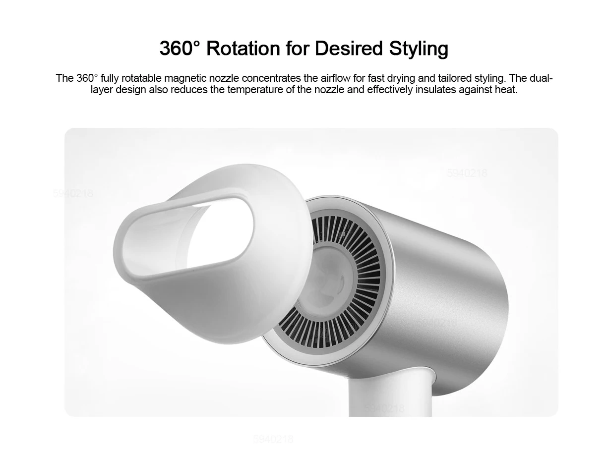 Xiaomi Mijia H500 Water Ion Hair Dryer 1800W – Fast Drying, Ionic Hair Care, Quiet Design