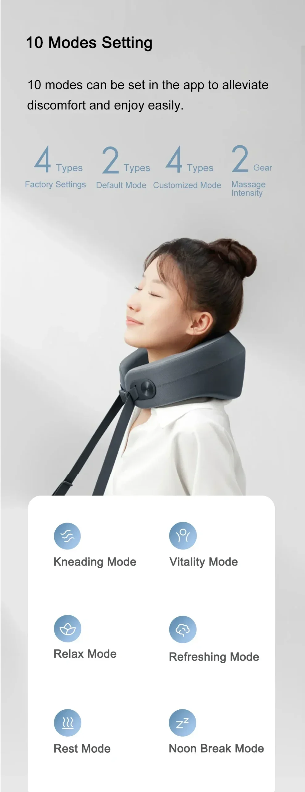 Xiaomi Mijia Smart Neck Massager APP Control Hot Compress MJNKAM01SKS