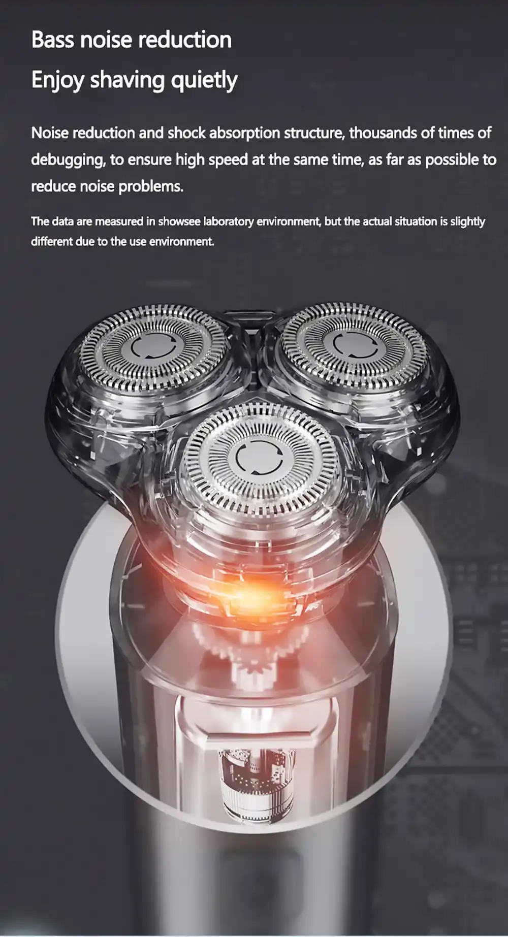 Xiaomi ShowSee F303 Electric Shaver with 500W Motor, Double-Ring Blade, and Waterproof IPX7 Design

