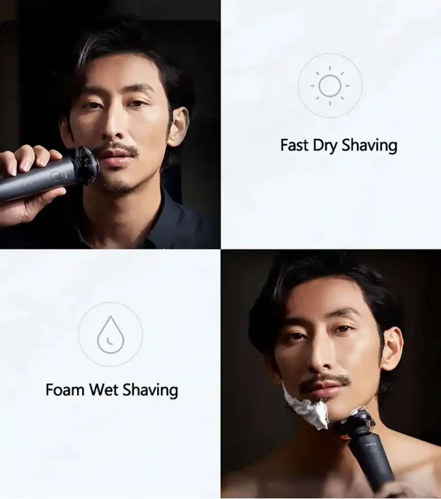 Xiaomi ShowSee F303 Electric Shaver with 500W Motor, Double-Ring Blade, and Waterproof IPX7 Design

