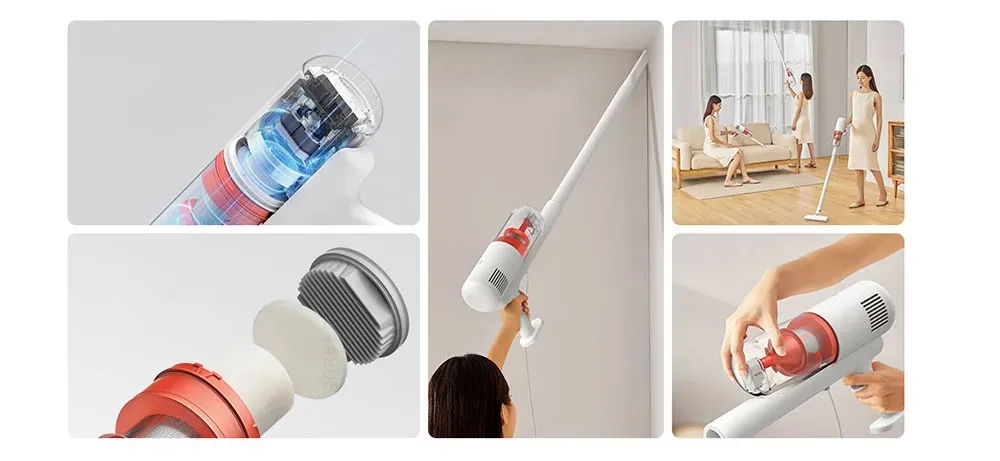 Xiaomi Mijia Corded Vacuum Cleaner 2 B210 with 600W suction and HEPA filter for home cleaning