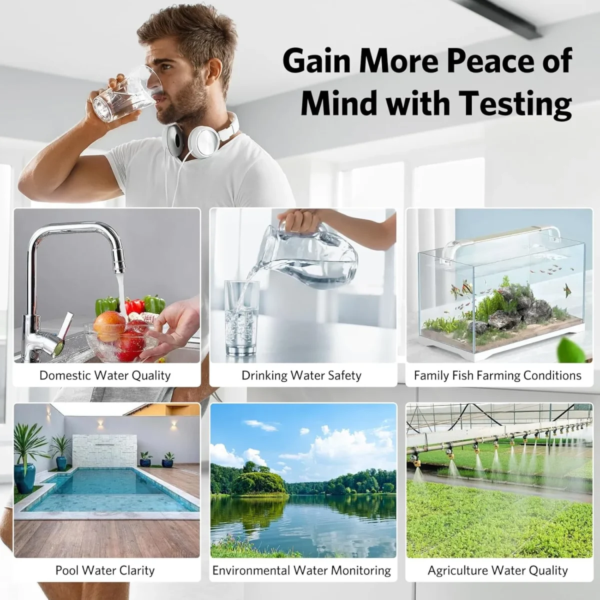 ATuMan TDS Water Test Pen Digital Meter for Water Purity Testing – 0-4990ppm Range