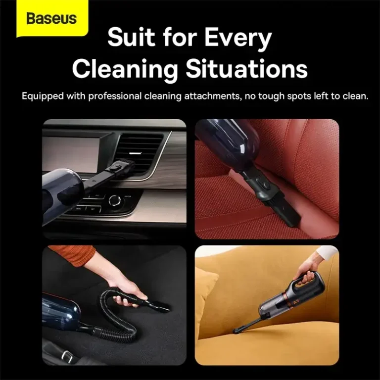 Baseus A7 Cordless Car Vacuum Cleaner with 6000Pa suction and USB Type-C charging
