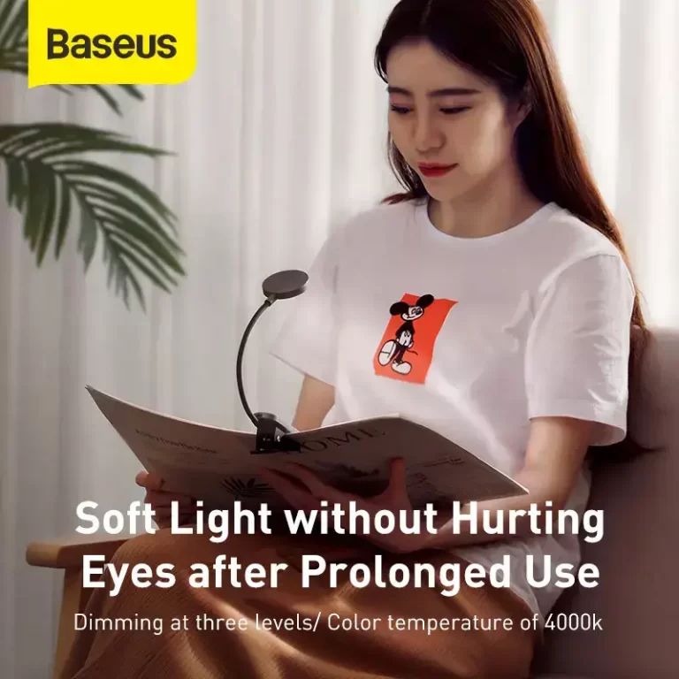 Baseus Mini Clip Lamp Comfort Reading – USB Rechargeable LED Light for Desk & Book Reading