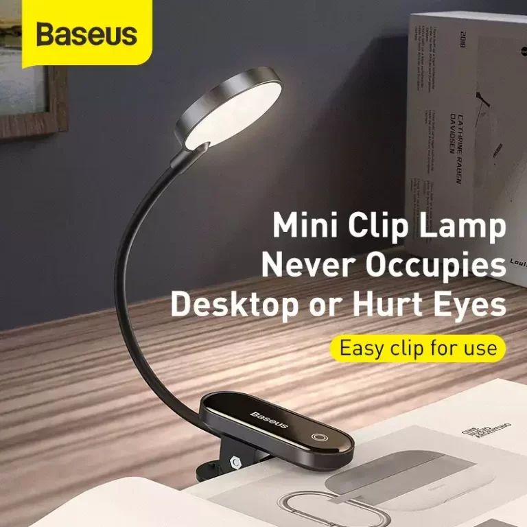 Baseus Mini Clip Lamp Comfort Reading – USB Rechargeable LED Light for Desk & Book Reading