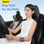 Baseus ComfortRide Car Neck & Lumbar Pillow Set – Cooling Gel, Ergonomic Memory Foam, Breathable Fabric