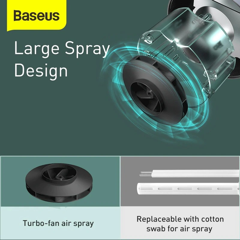 Baseus Time Aromatherapy Humidifier – 75ml Portable Car Air Freshener with LED Light and USB Power