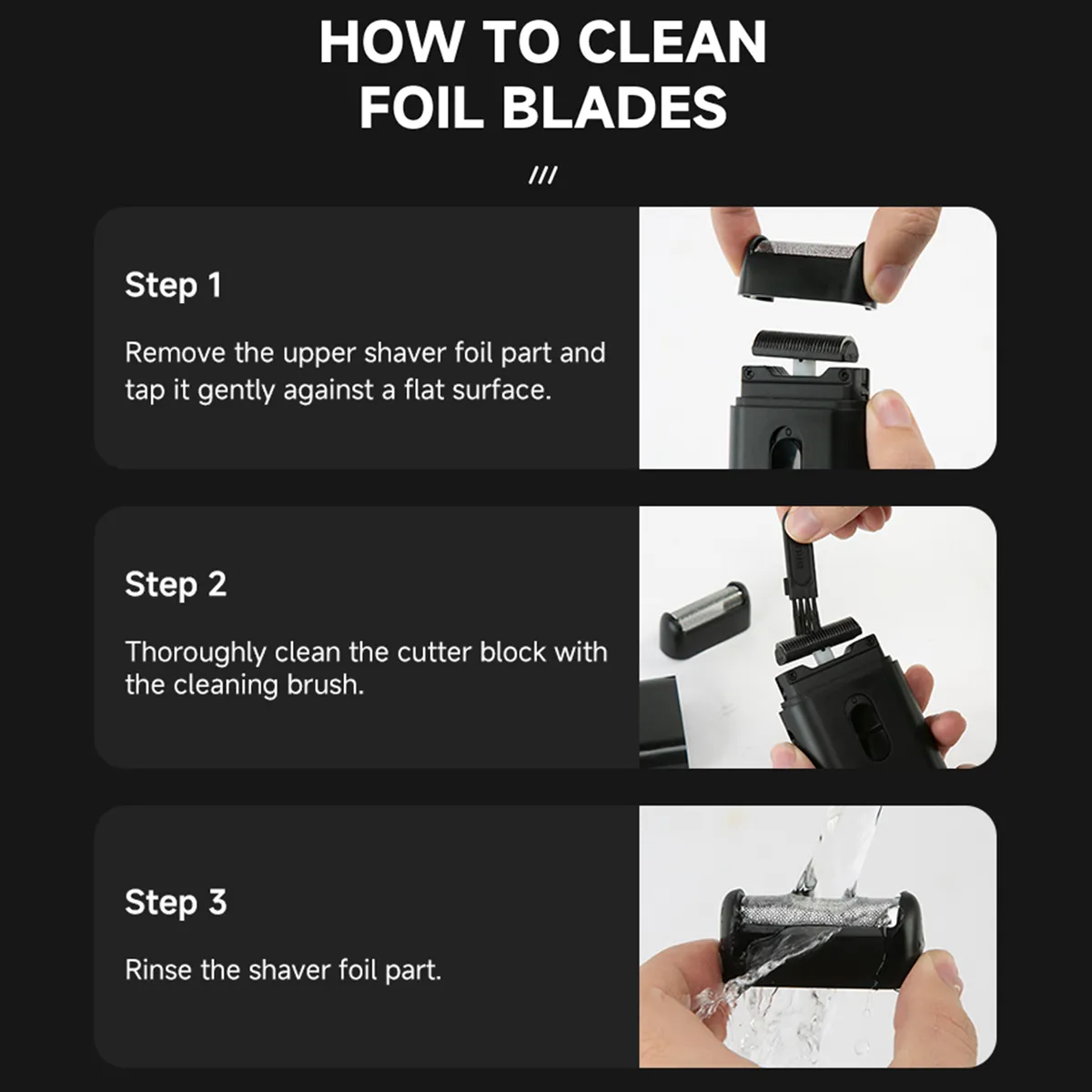 Enchen Mini Shave MS003 Compact USB Foil Shaver with Sideburn Trimmer