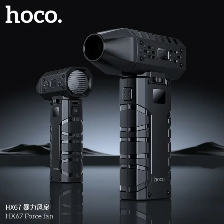 Hoco HX67 Force Fan with 80000 RPM Speed, Digital Display, and Portable Design