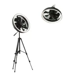 JISULIFE FA17 Outdoor LED Ceiling Fan with Tripod Stand and LED Light – 12000mAh Rechargeable Camping Fan