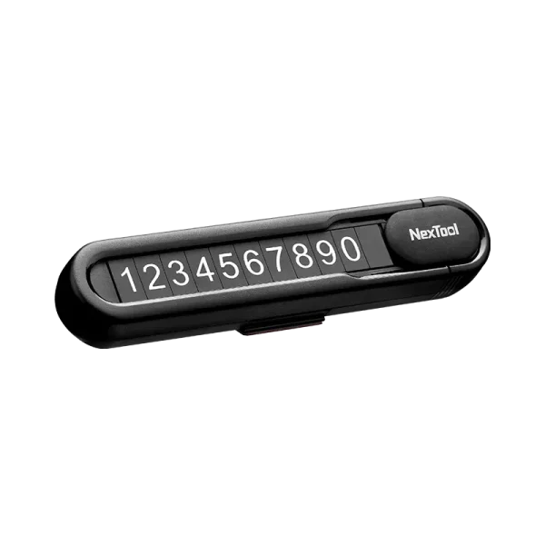 Nextool NE20140 Multifunctional Parking Plate with hidden number display, window breaker, and seat belt cutter