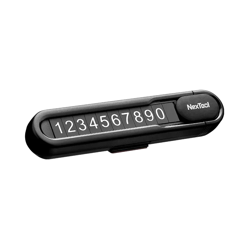 Nextool NE20140 Multifunctional Parking Plate with hidden number display, window breaker, and seat belt cutter