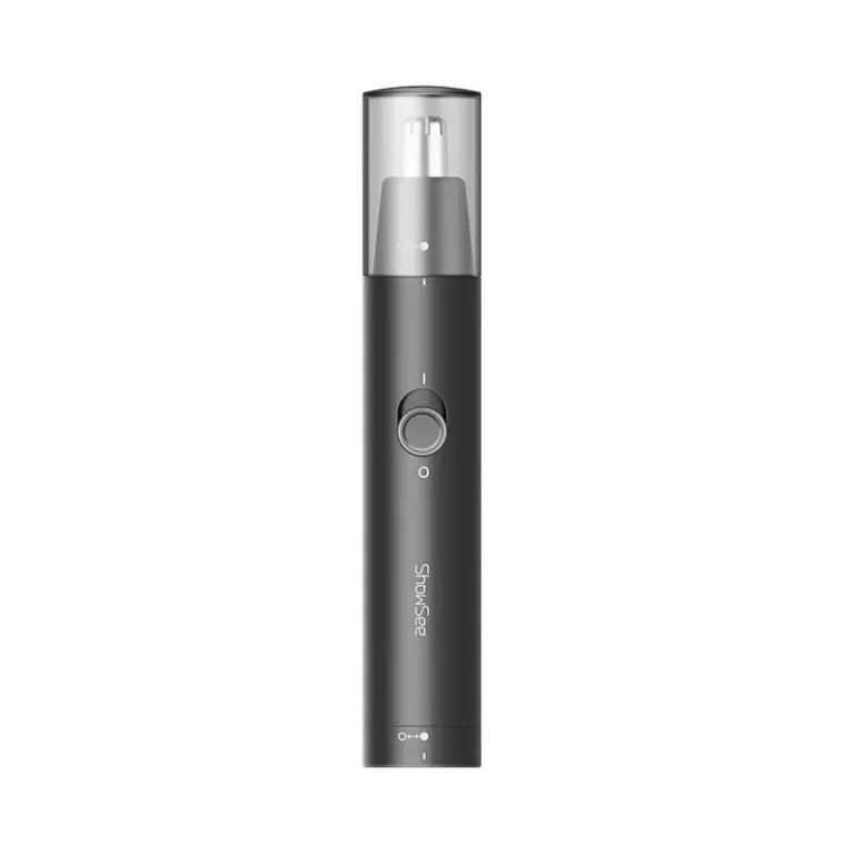 ShowSee C1 Electric Nose Hair Trimmer in Black – Precision Grooming Tool for Nose, Ears, and Eyebrows