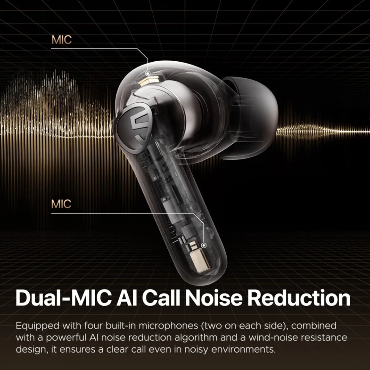 SoundPEATS T3 Pro Wireless TWS Earbuds with Bluetooth 5.4, 35dB ANC, ENC Mics, Game Mode