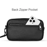 WiWU Master Fingerprint Lock Pouch Genuine Leather Smart Security Bag with USB Rechargeable Lock