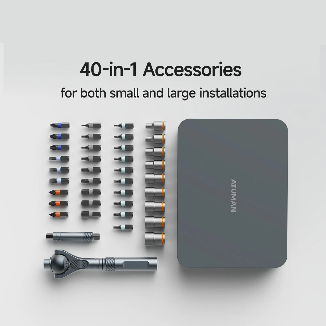 Xiaomi ATuMan RS2 Ratchet 40-in-1 Screwdriver Set with Flexible Head and Magnetic Bits