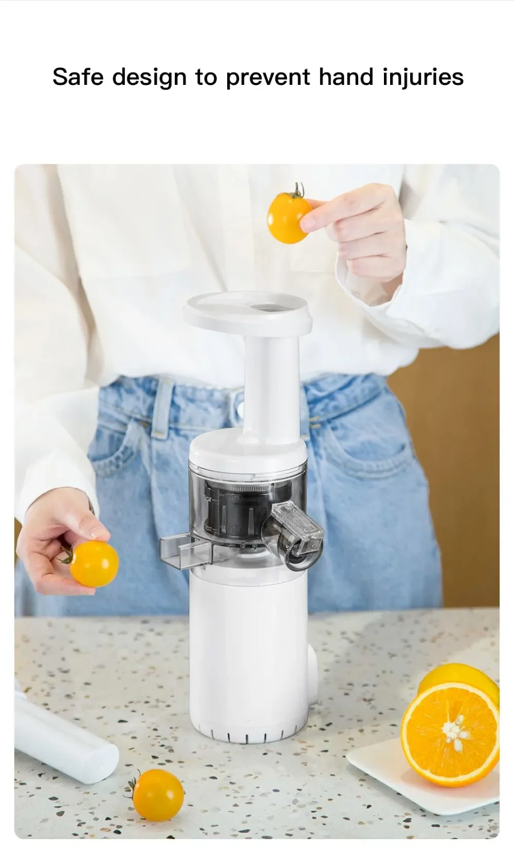 Xiaomi BJ08 Bud Portable Mini Slow Juicer Blender – No-Water, Low Noise, Compact Design