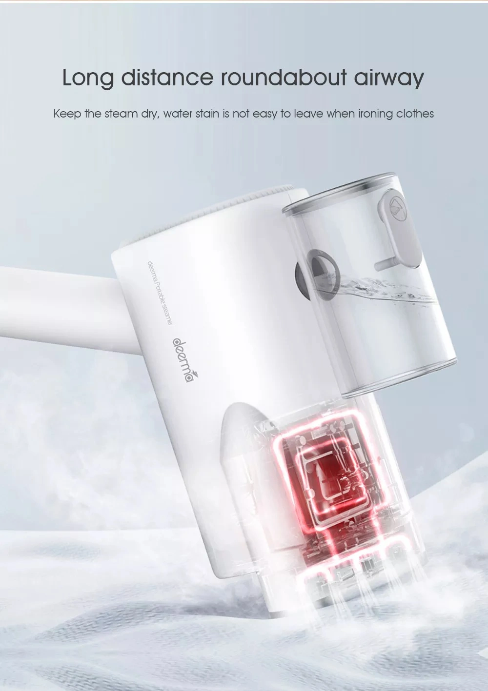 Xiaomi Deerma HS006 Handheld Garment Steamer – 800W Portable Mini Steam Iron for Travel & Home