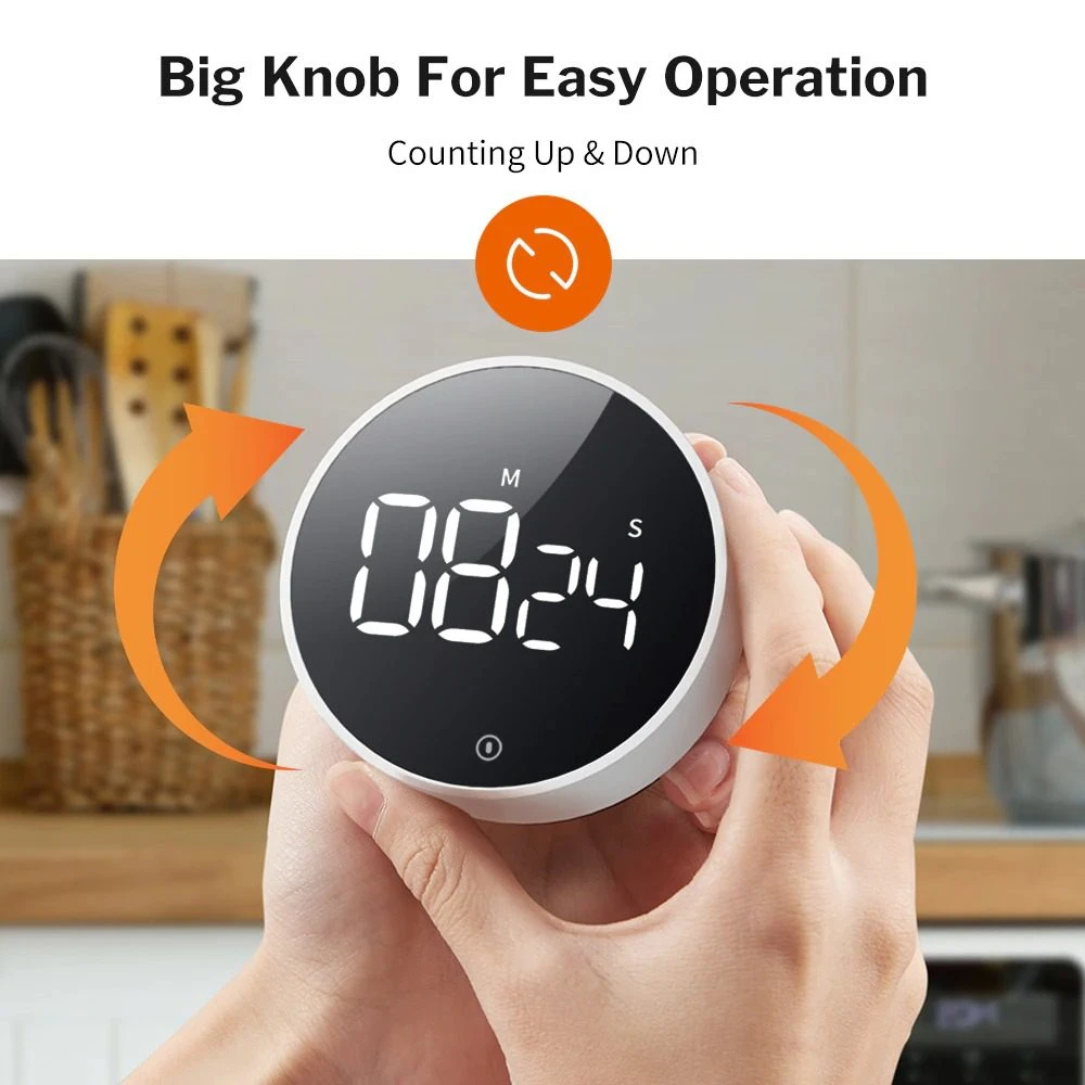 Xiaomi MIIIW Comfort Whirling Timer with Rotating Dial, LED Display and Magnetic Back for Kitchen and Study Use