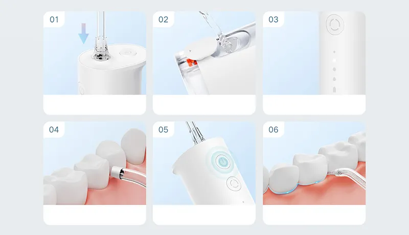 Xiaomi Mijia F300 Portable Oral Irrigator Dental Water Flosser with 240ML Tank and 115-Day Battery
