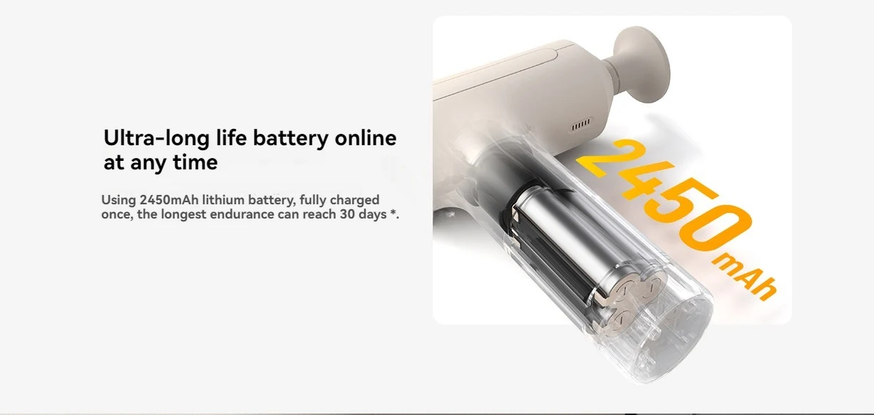 Xiaomi Mijia Fascia Gun 3 Muscle Massage Gun with Dual Mode, 25KG Thrust, and 3 Massage Heads