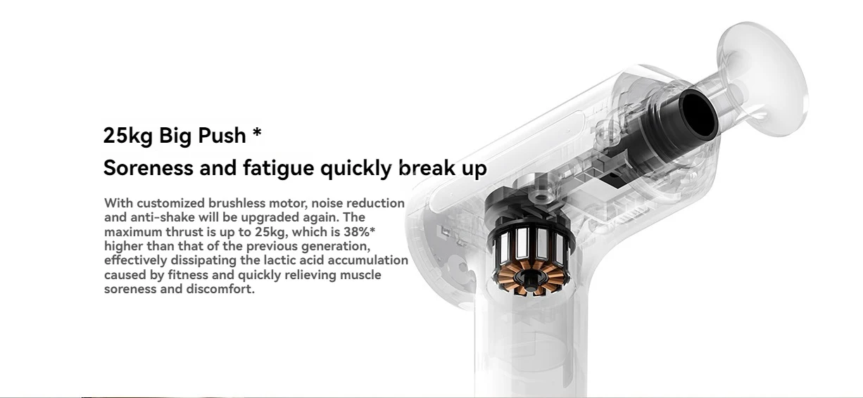 Xiaomi Mijia Fascia Gun 3 Muscle Massage Gun with Dual Mode, 25KG Thrust, and 3 Massage Heads