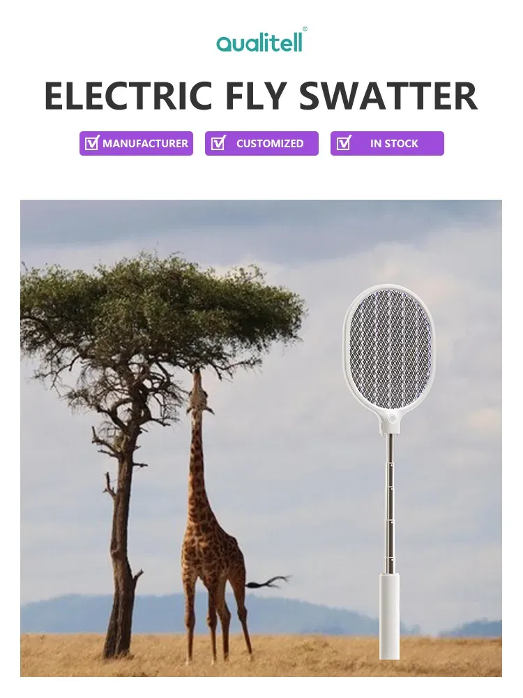 qualitell l1 electric mosquito killer swatter with usb rechargeable battery and flashlight