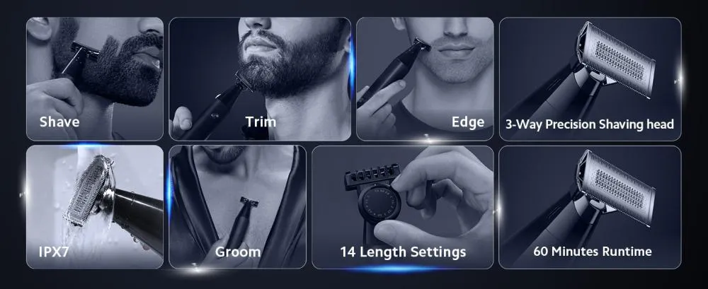 Xiaomi UniBlade Trimmer All-in-One Grooming Kit with Waterproof Design and 14 Settings