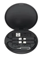 XO CX031 Family Box with 15W Magnetic Wireless Charger and Multi-Port Adapter Kit in Black