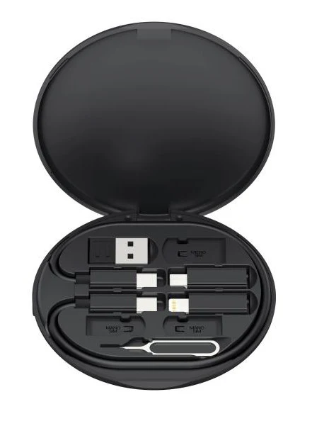 XO CX031 Family Box with 15W Magnetic Wireless Charger and Multi-Port Adapter Kit in Black