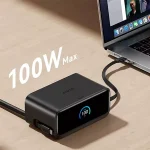 Anker Nano 100W 7-in-1 Desktop Charger with Retractable USB-C Cables and LCD Display