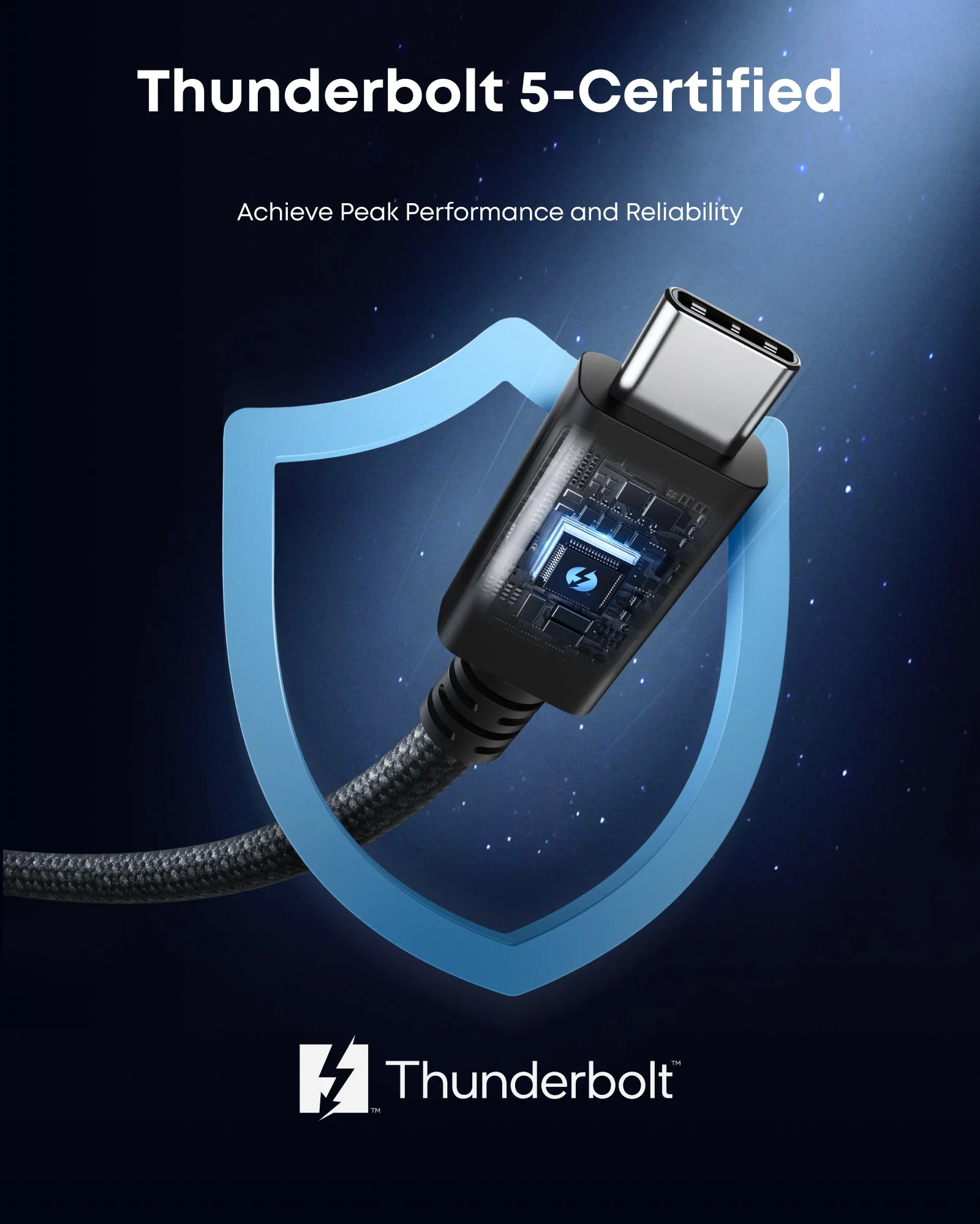 Anker Prime Thunderbolt 5 Cable 80Gbps 240W 3.3ft – Dual 8K, Fast Charging | E Club