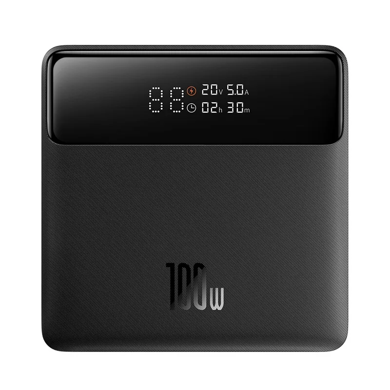 Baseus Blade HD Edition 100W 20000mAh Ultra-Thin Power Bank with Digital Display – Black
