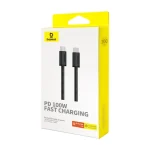 Baseus Dynamic 3 USB-C to USB-C Fast Charging Cable 100W PD 2M Black for iPhone 15 MacBook Android