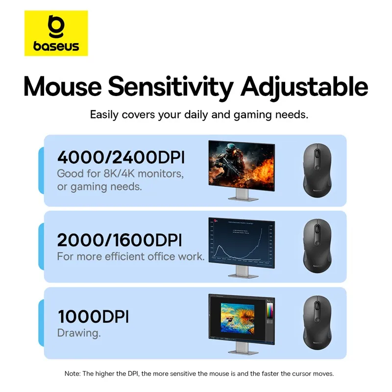 Baseus-F02-Ergonomic-Wireless-Mouse-Moon-Black-4000DPI-Bluetooth-2.4GHz