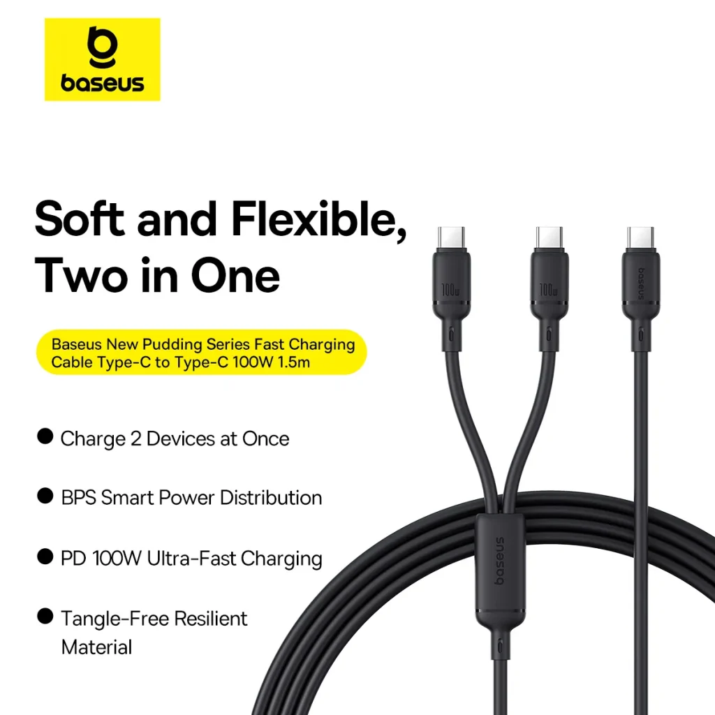 baseus-pudding-series-100w-dual-type-c-to-type-c-fast-charging-cable-1.5m-cluster-black