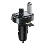 Baseus S09 T-Type Bluetooth Car Charger with FM Transmitter, Dual USB Ports, Handsfree Call, and MP3 Playback