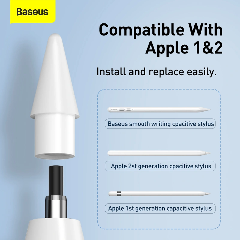 Baseus Smooth Writing Capacitive Stylus Tips 2PCs SXBC010002 – Replaceable, Precision-Tuned, Durable Stylus Tips for Apple & Baseus Stylus Pens