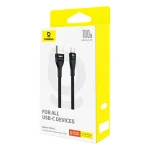 Baseus Flash 2 100 W USB‑A to USB‑C fast‑charging cable 2 m black nylon braided