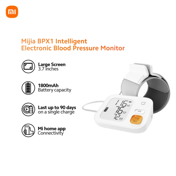 Xiaomi BPX1 Intelligent Electronic Blood Pressure Monitor with Tie Free Cuff and Mijia App Control